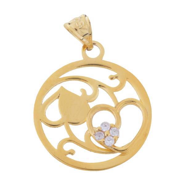 آویز گردنبند طلا 18 عیار رزا مدل N202، Rosa N202 Gold Necklace Pendant Plaque