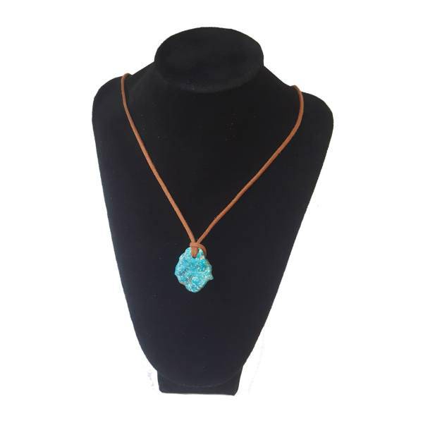 گردنبند آویز فیروزه راف بلو استون کد 396111402، Blue Stone 396111402 turquoise