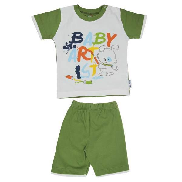 ست لباس پسرانه آدمک مدل 1675001GRE، Adamak 1675001GRE Baby Boy Clothing Set