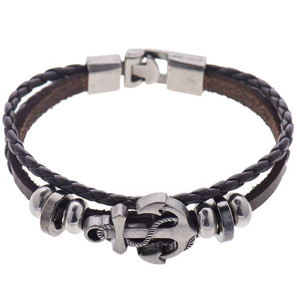 دستبند چرمی جی دبلیو ال مدل B15144، JWL B15144 Bracelets