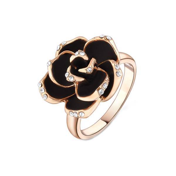 انگشتر ایزابلا مدل رز سیاه، Izabella Black Rose Ring