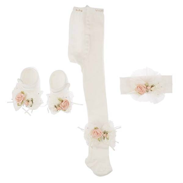 ست نوزادی مینی‌ورد مدل 13916PW، Miniworld 13916PW Headband Footwear