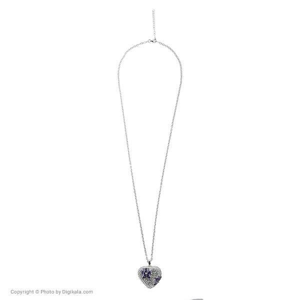 گردنبند الیور وبر مدل Pendant Floweheart 925 AG 7301 VIO، Oliver Weber Pendant Floweheart 925 AG 7301 VIO Necklace