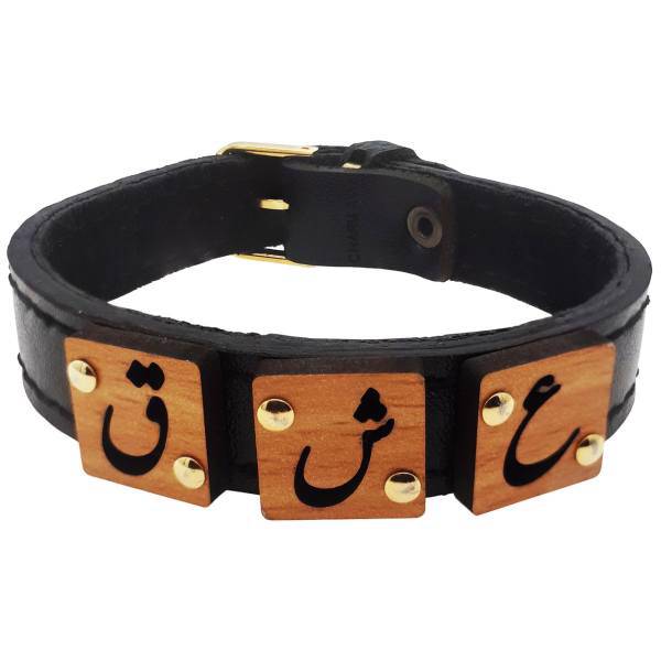 دستبند چرمی شهر شیک طرح عشق مدل D226، Shahr Shik D226 Love Leather Bracelet