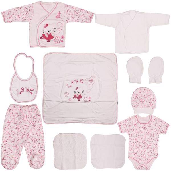 ست لباس نوزاد سی سیم بی بی مدل U0654 بسته 10 عددی، Ciccim Baby U0654 Baby Clothing Set Pack Of 10