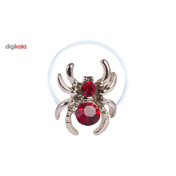 انگشتر پا طرح عنکبوت نگین دار مدل Toe Ring