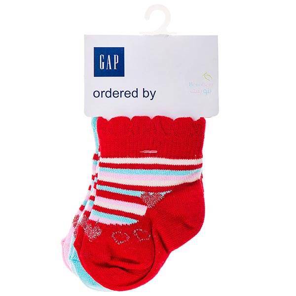 جوراب گپ مدل طرحدار بسته 3 عددی، Gap Patterned Socks Pack of 3