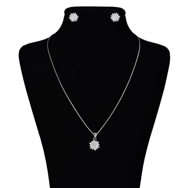نیم ست نقره مایا مدل MSS056، Maya MSS056 Silver Half Set