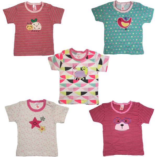 تیشرت کارترز دخترانه مدل602-4 بسته 5عددی 9تا12ماه، carters 602-4 tshirt 5pack