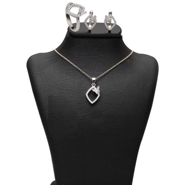 ست نقره شهر جواهر مدل SJS-SER035، Shahrejavaher SJS-SER035 Silver Set