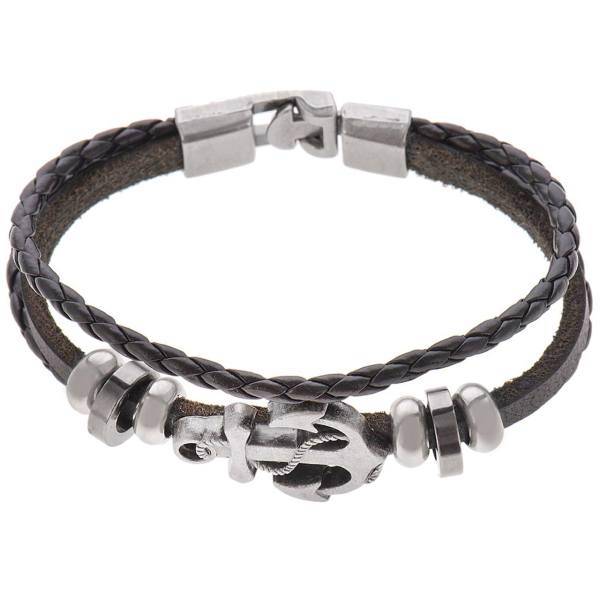دستبند چرمی جی دبلیو ال مدل B15106، JWL B15106 Bracelets