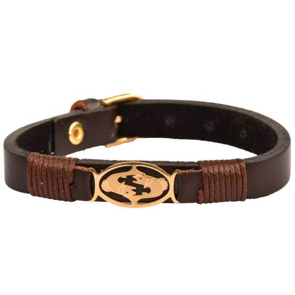 دستبند چرمی کهن چرم طرح تولد اسفند مدل BR47-7، Kohan Charm BR47-7 Leather Bracelet