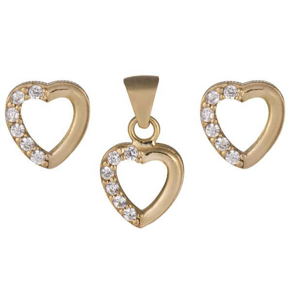 نیم ست طلا 18 عیار رزا مدل SG08، Rosa SG08 Gold Half Set
