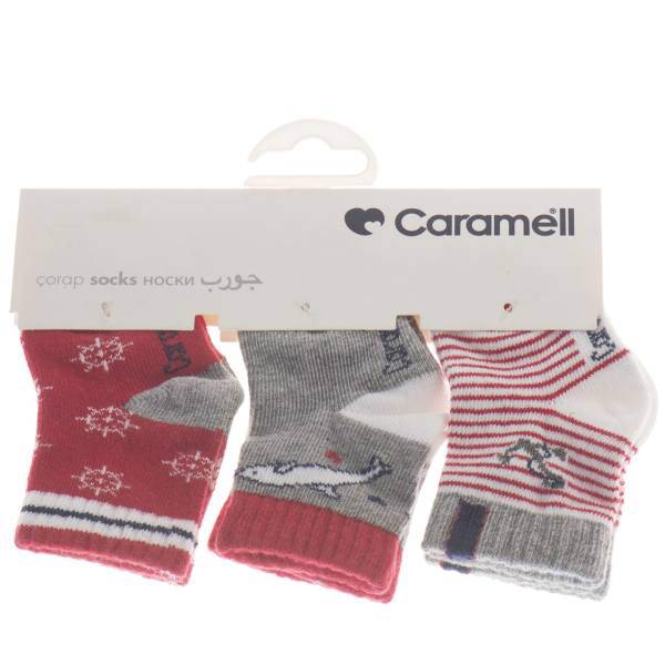 جوراب کارامل مدل 1240-K بسته 3 عددی، Caramell 1240-K Socks Pack of 3