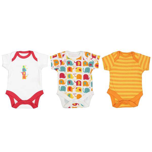 ست زیر دکمه دار آستین کوتاه مادرکر مدل C7467 بسته 3 عددی، Mothercare C7467 Under Button With Short Sleeves Set Pack Of 3