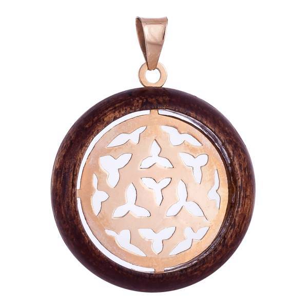 آویز گردنبند طلا 18 عیار ریمو گالری مدل 10437، Rimu Gallery 10437 Gold Necklace Pendant Plaque