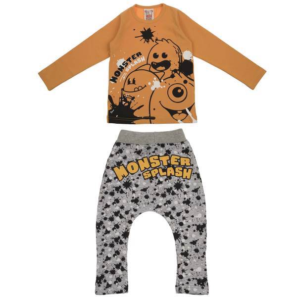 ست لباس پسرانه موشی مدل 16S1-008، Mushi 16S1-008 Baby Boy Clothing Set