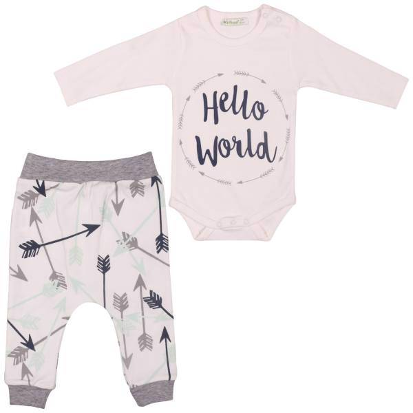 ست لباس پسرانه کیدبو مدل Hello World، Kidboo Hello World Baby Boy Clothing Set