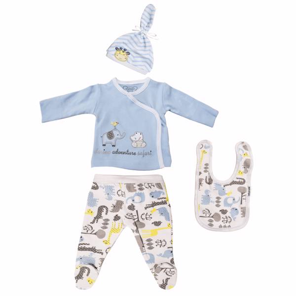 ست لباس نوزادی Albimini مدل 11328Blue، Albimini 11328Blue Baby Clothes Set