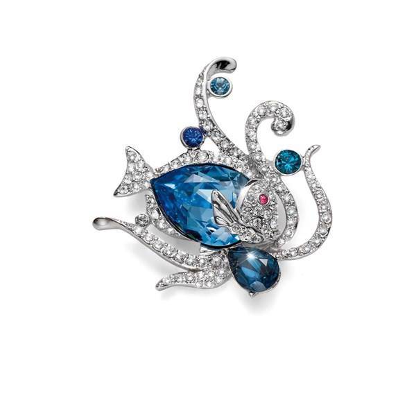 گل سینه الیور وبر مدل ماهی آبی 8378، Oliver Weber Blue Fish 8378 Brooch