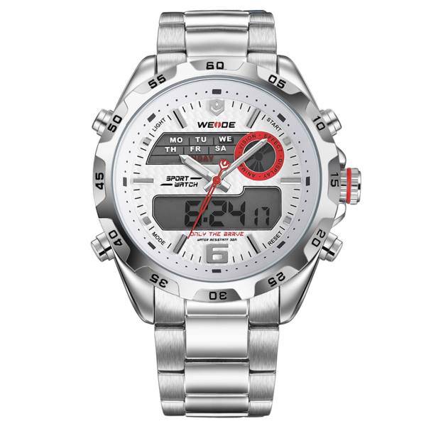 ساعت مچی عقربه ای مردانه وید مدل WH3403 White، WEIDE WH3403 White Watch For Men