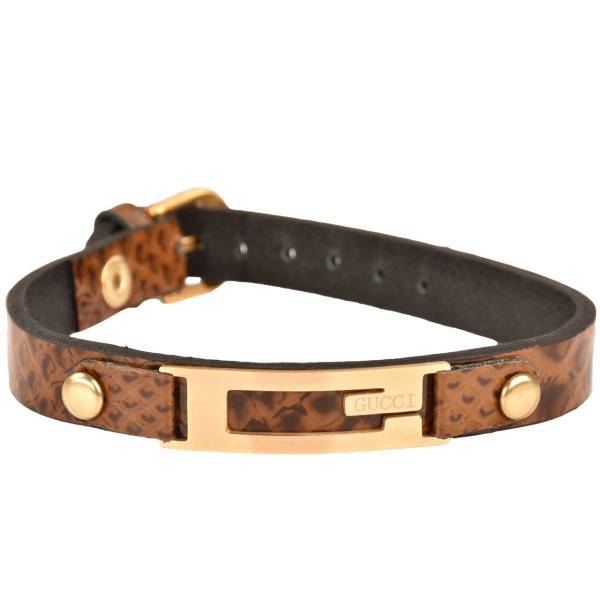 دستبند چرمی کهن چرم طرح گوچی مدل BR114-1، Kohan Charm Gucci BR114-1 Leather Bracelet