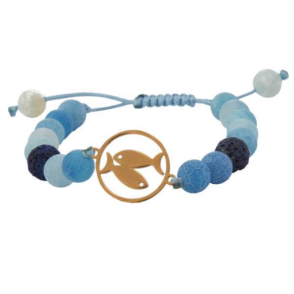 دستبند نوژین مدل اسفند آبی، Nozhin Blue Esfand Bracelet