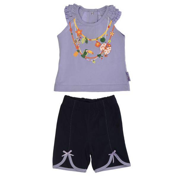 ست لباس دخترانه آدمک مدل 2320001V، Adamak 2320001V Baby Girl Clothing Set