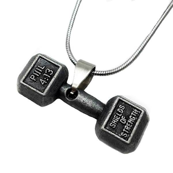 گردنبند کیوسک گالری طرح دمبل مدل M24