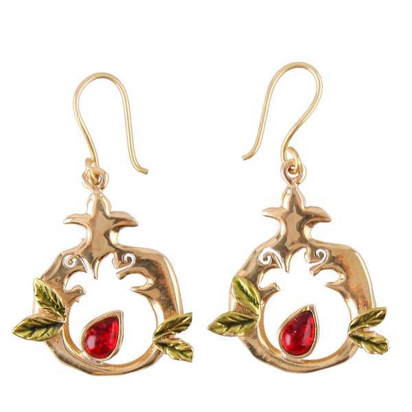 گوشواره برنجی گالری ایران تاج کد 245010، Iran Taj 245010 Brass Earring