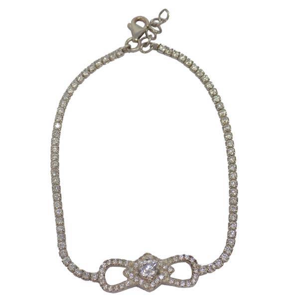 دستبند نقره تاج گوهر مدل TG274