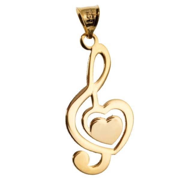 آویز گردنبند طلا 18 عیار رزا مدل N112، Rosa N112 Gold Necklace Pendant Plaque