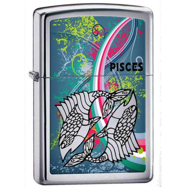 فندک زیپو مدل Zodiac Pisces کد 24930، Zippo Zodiac Pisces 24930 Lighter