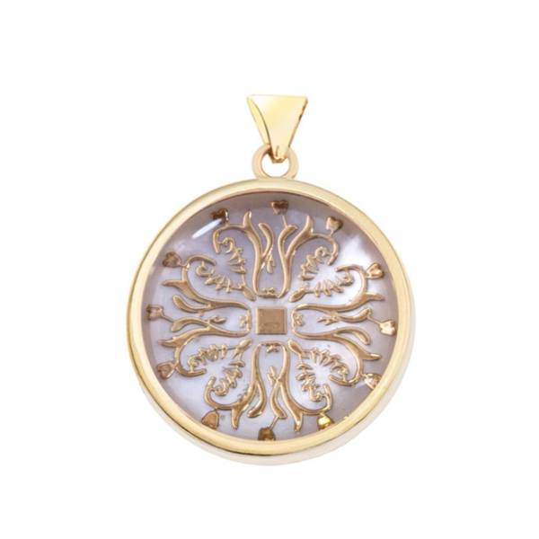 آویز گردنبند طلا 18 عیار مرجان مدل 0756، Marjan 0756 Gold Necklace Pendant Plaque