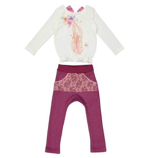 ست لباس دخترانه موشی مدل 16S1-017، Mushi 16S1-017 Baby Girl Clothing Set