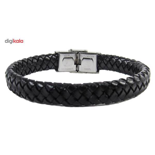 دستبند چرم طبیعی گالری حامد مدل bl4017، Hamed gallery Bl4017 leather Bracelet