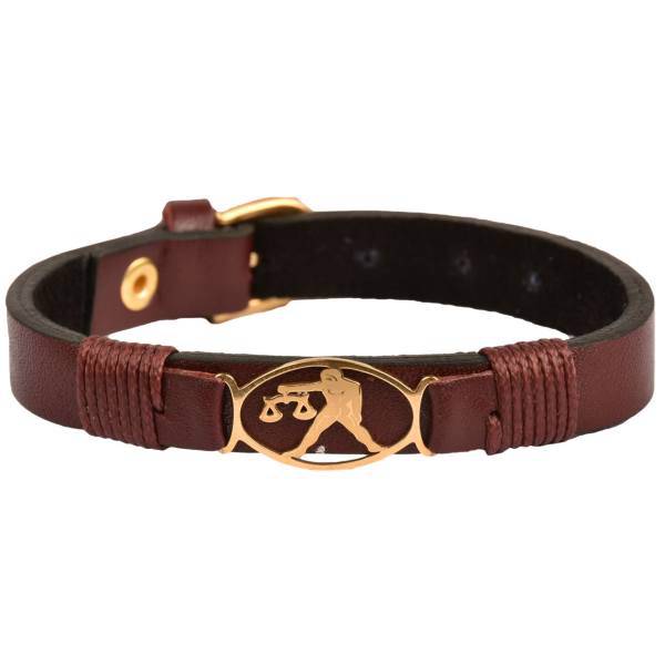 دستبند چرمی کهن چرم طرح تولد مهر مدل BR45-12، Kohan Charm MEHR BR45-12 Leather Bracelet