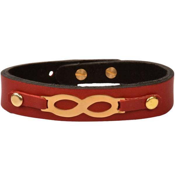 دستبند چرمی کهن چرم طرح بی نهایت مدل BR30-2، Kohan Charm Unlimited BR30-2 Leather Bracelet