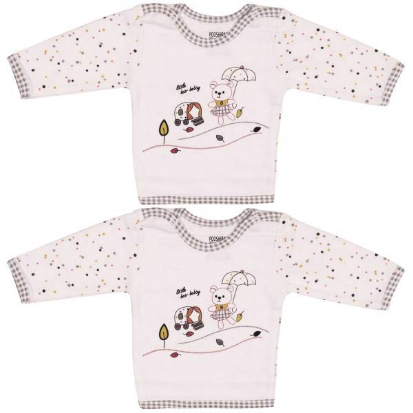 ست لباس نوزاد پوشیران مدل Little Bear Bebay بسته 2 عددی، Pooshiran Little Bear Bebay Baby Clothing Set Pack Of 2