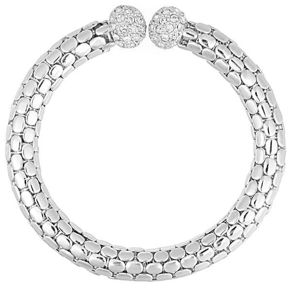 دستبند النگویی الیور وبر مدل Flex Rhod Crystal 32117R، Oliver Weber Flex Rhod Crystal 32117R Bracelet