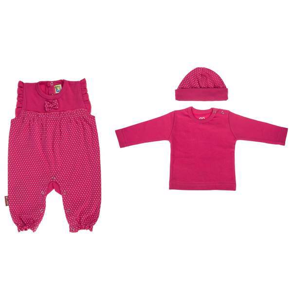 ست لباس دخترانه آدمک مدل 3137001P، Adamak 3137001P Baby Girl Clothing Set