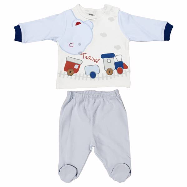 ست لباس پسرانه تیتون مدل 117184Blue، Twetoon 117184Blue Boy Clothing Set