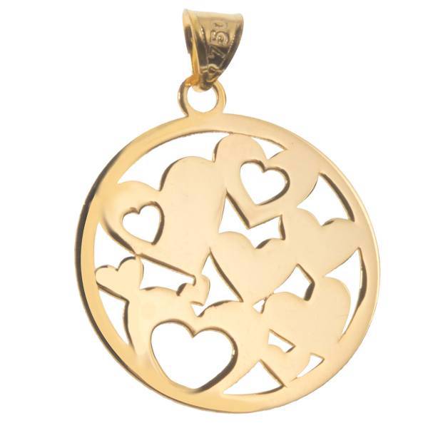 آویز گردنبند طلا 18 عیار رزا مدل N118، Rosa N118 Gold Necklace Pendant Plaque