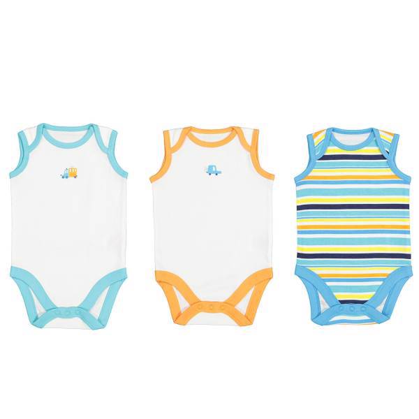 ست زیر دکمه دار رکابی مادرکر مدل E5335 بسته 3 عددی، Mothercare E5335 Under Button Singlet Set Pack Of 3