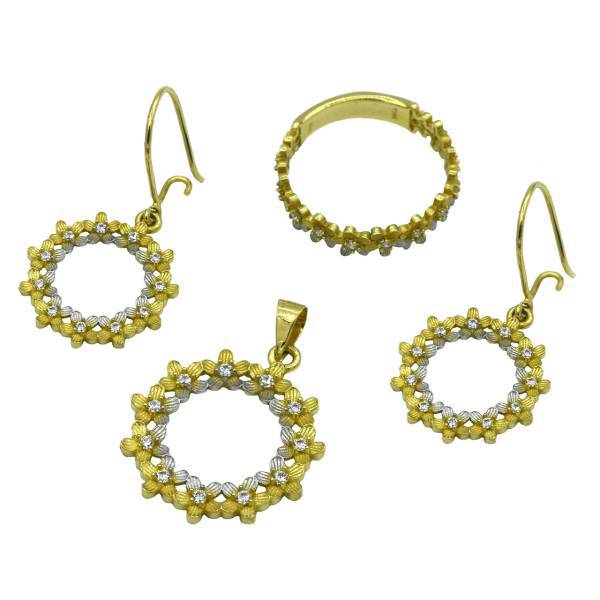 ست طلا 18 عیار جواهری سون مدل 1842،1843، Seven Jewelry C1842.1843 Gold Set