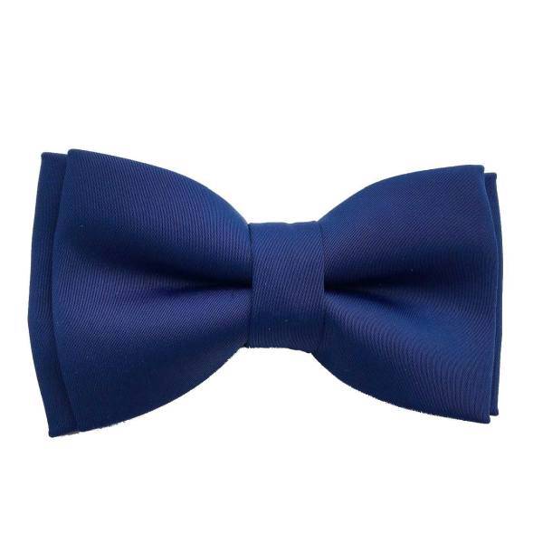 پاپیون ساتن ساده هکس ایران مدل PS-LIGT SRM، Hextie Simple Bright Navy Blue Satin Bowtie