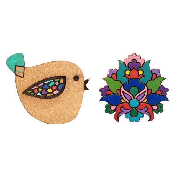 گل سینه گالری نفیس کد NG01 مجموعه دو عددی، Nafis Gallery NG01 Brooch Set 2 pcs