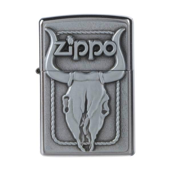 فندک زیپو مدل Bull Skull، Zippo Bull Skull Lighter