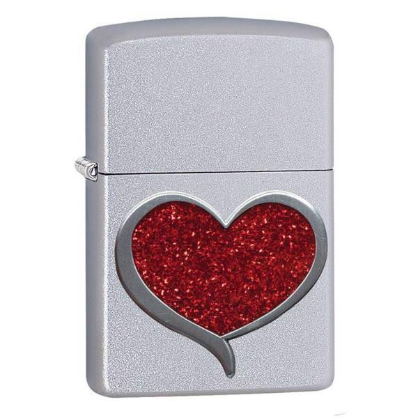 فندک زیپو مدل GLITTER HEART 29410، Zippo GLITTER HEART 29410 lighter