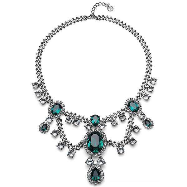 گردنبند لوکس الیور وبر مدل شب های نقره ای 9446-205، Oliver Weber Delux 9446-205 Silver Night Necklace